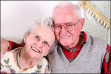 Couple on a couch photo